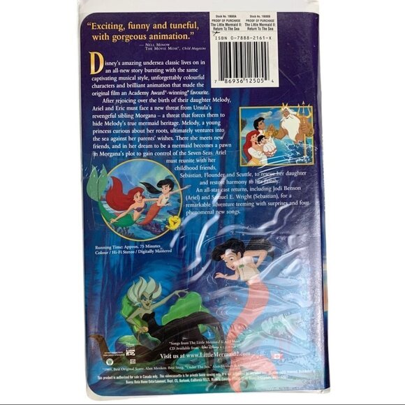 Little Mermaid II, The: Return to the  Sea (VHS, 2000) NEW FACTORY SEALED - Picture 2 of 5